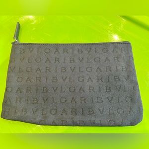 Bvlgari Logo Black clutch, makeup bag, accessory pouch.